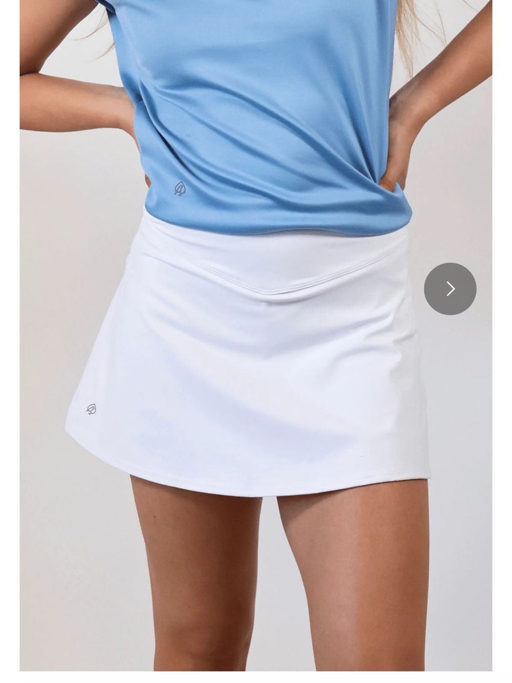 Birdie & Ace White Active Mini Skirt - Performance Tennis Skirt